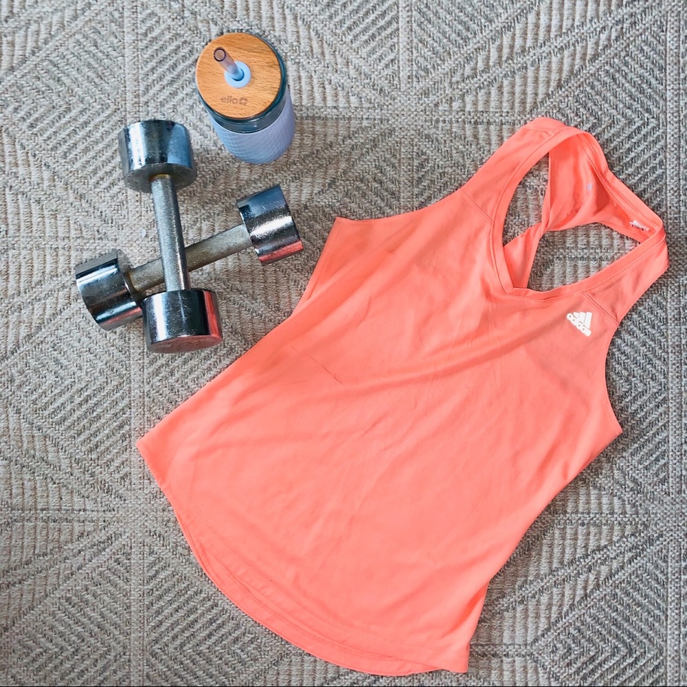 adidas coral workout tank